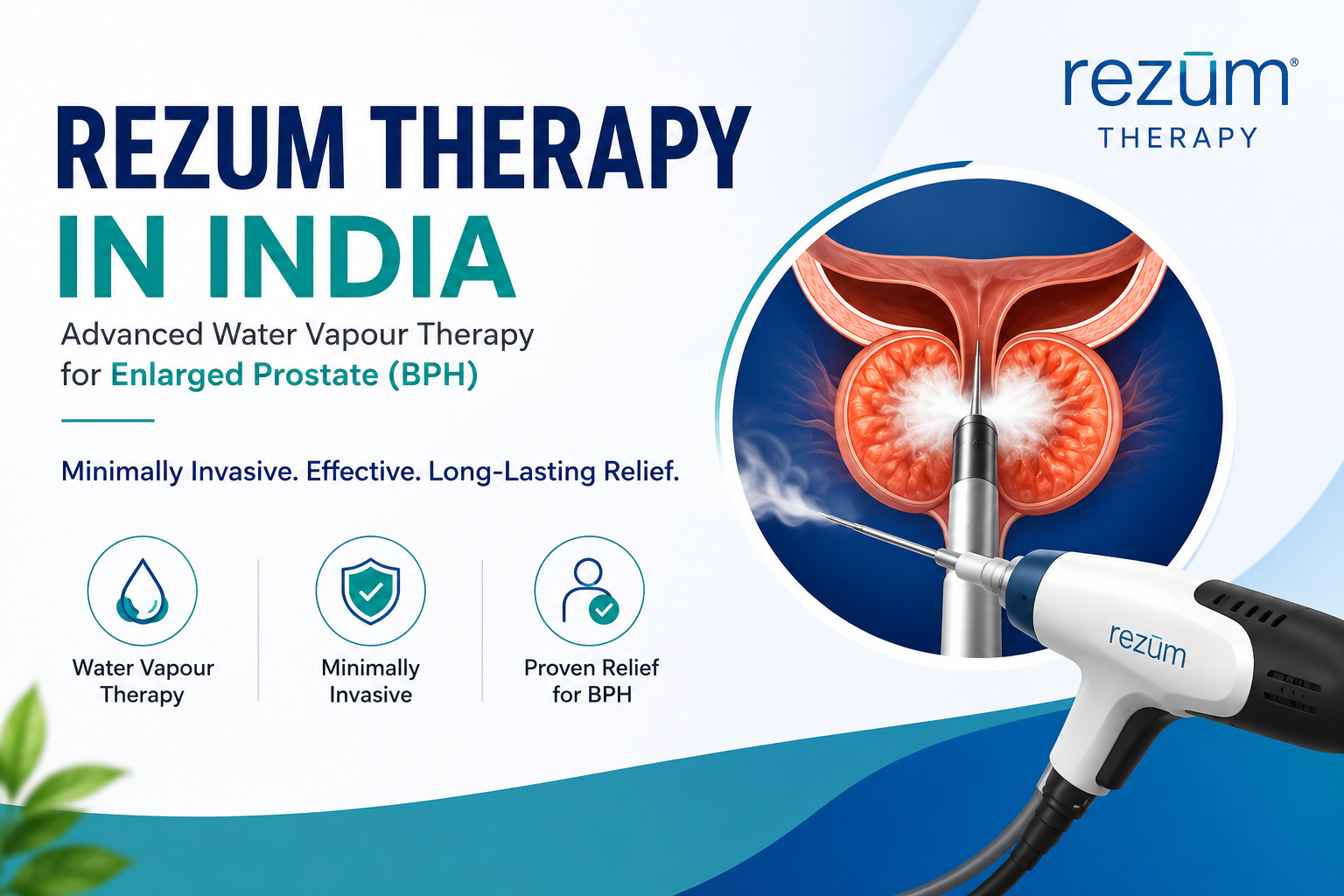Rezum therapy in India advanced water vapour therapy for enlarged prostate and BPH treatment