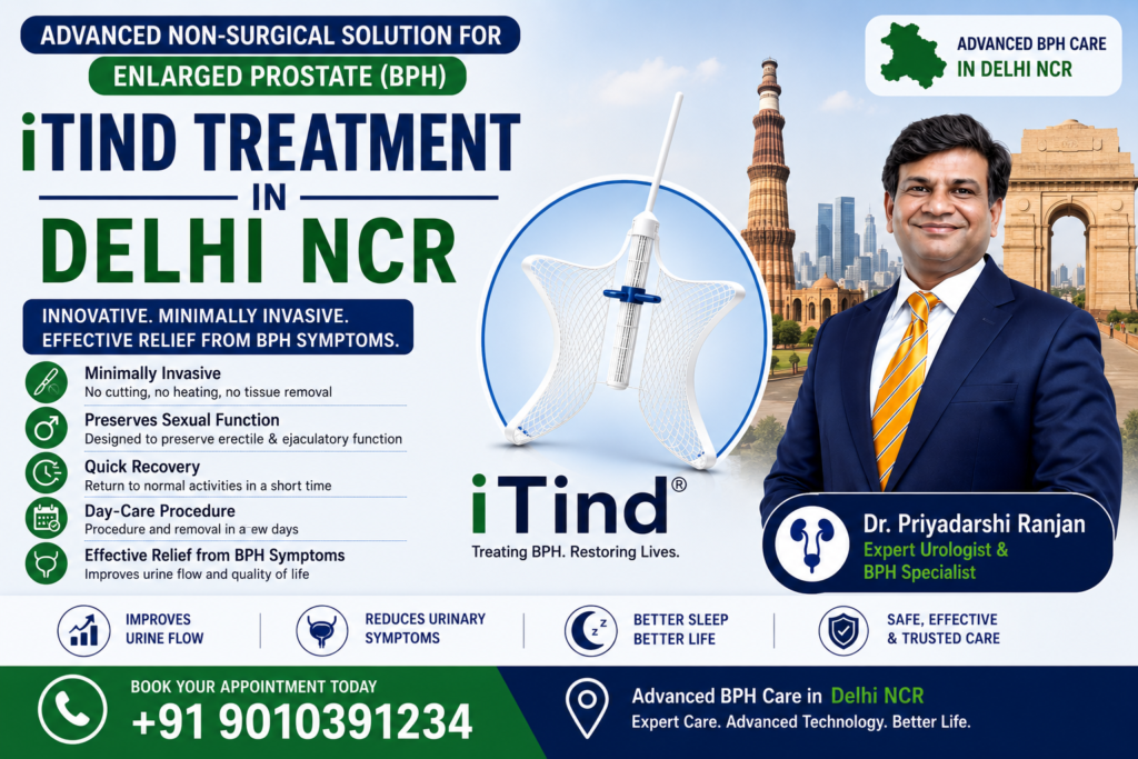 iTind Treatment in Delhi NCR advanced minimally invasive treatment for enlarged prostate BPH by Dr Priyadarshi Ranjan
