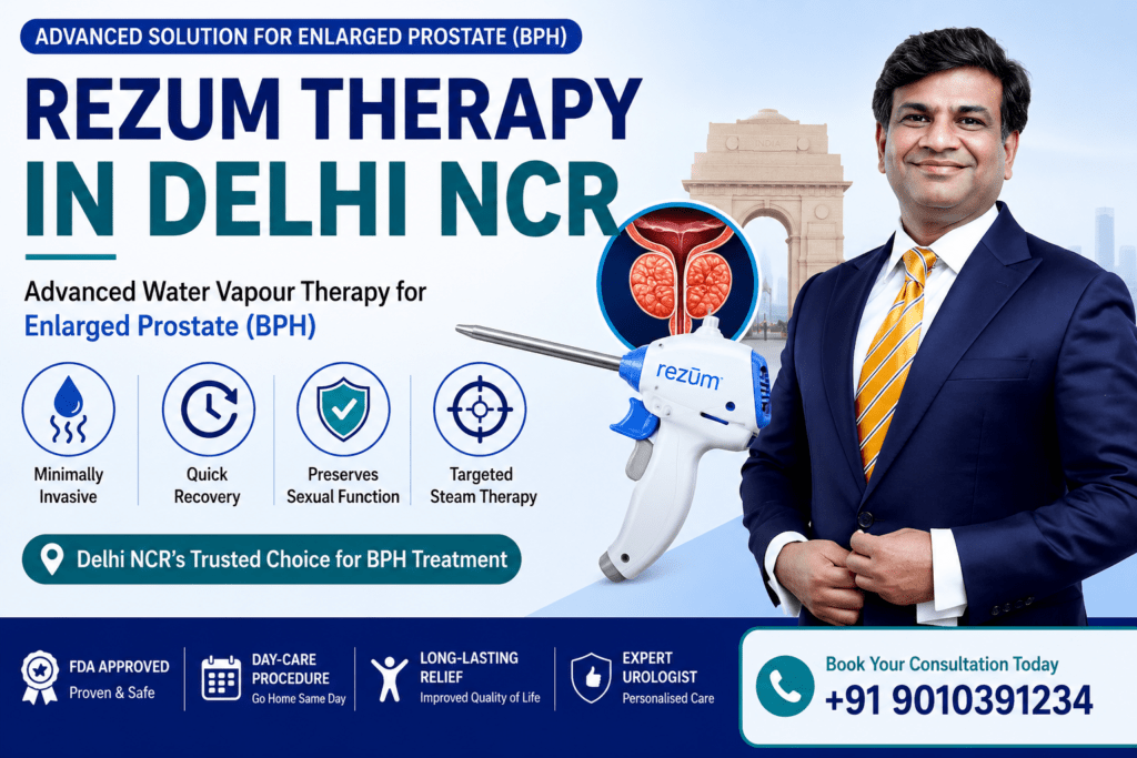 Rezum Therapy in Delhi NCR advanced water vapour therapy for enlarged prostate BPH with minimally invasive treatment and quick recovery