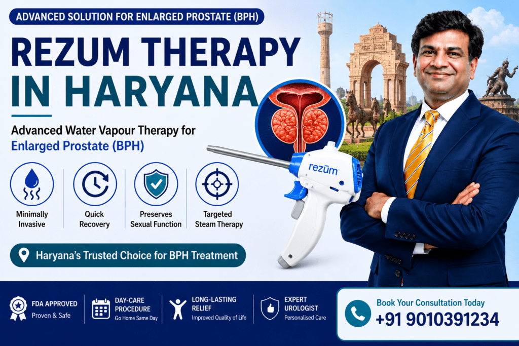 Rezum Therapy in Haryana advanced water vapour therapy for enlarged prostate BPH with minimally invasive treatment and quick recovery