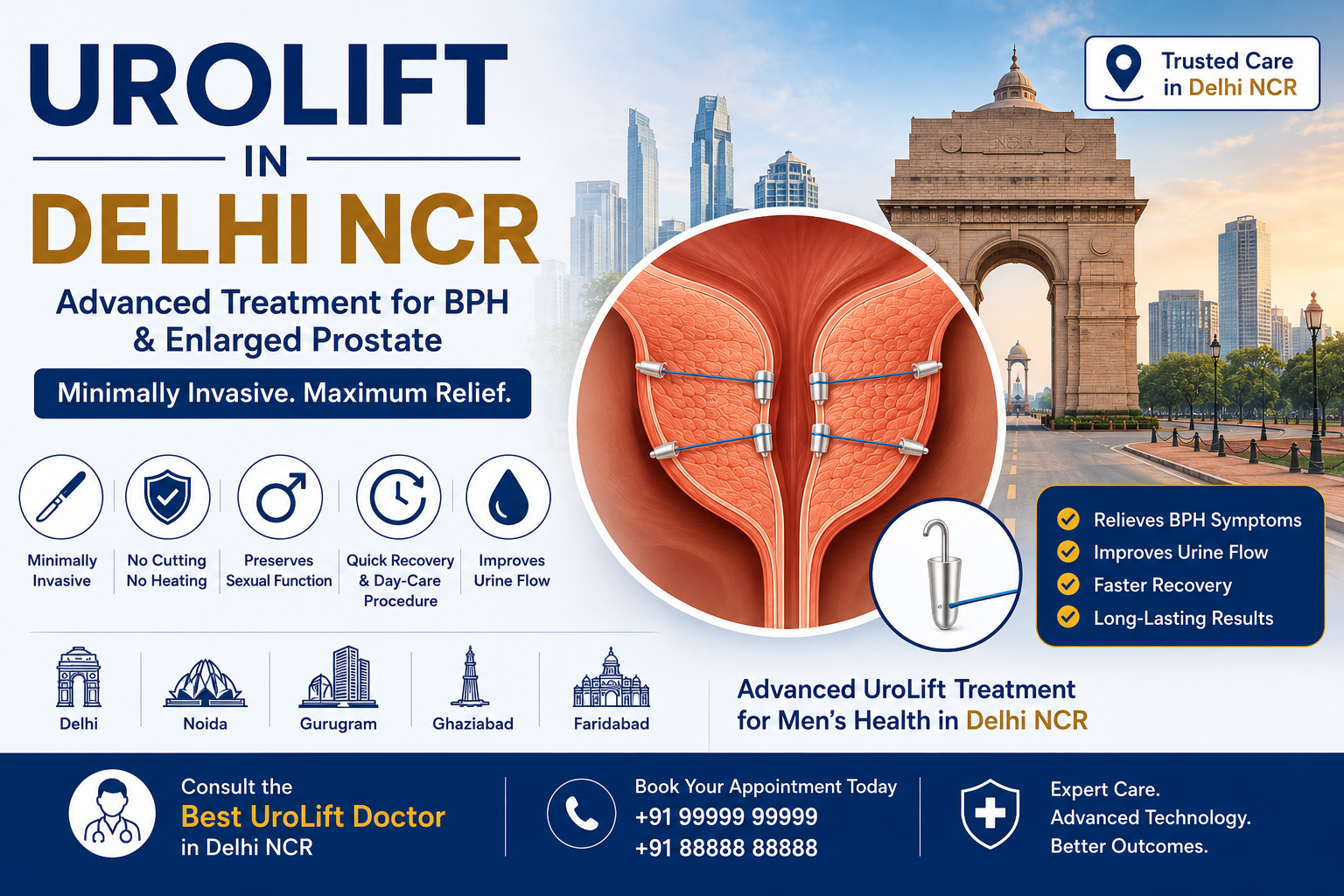 UroLift in Delhi NCR advanced minimally invasive treatment for BPH and enlarged prostate