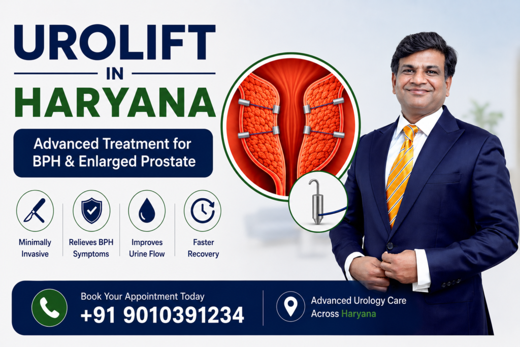 UroLift in Haryana advanced minimally invasive treatment for BPH and enlarged prostate with quick recovery