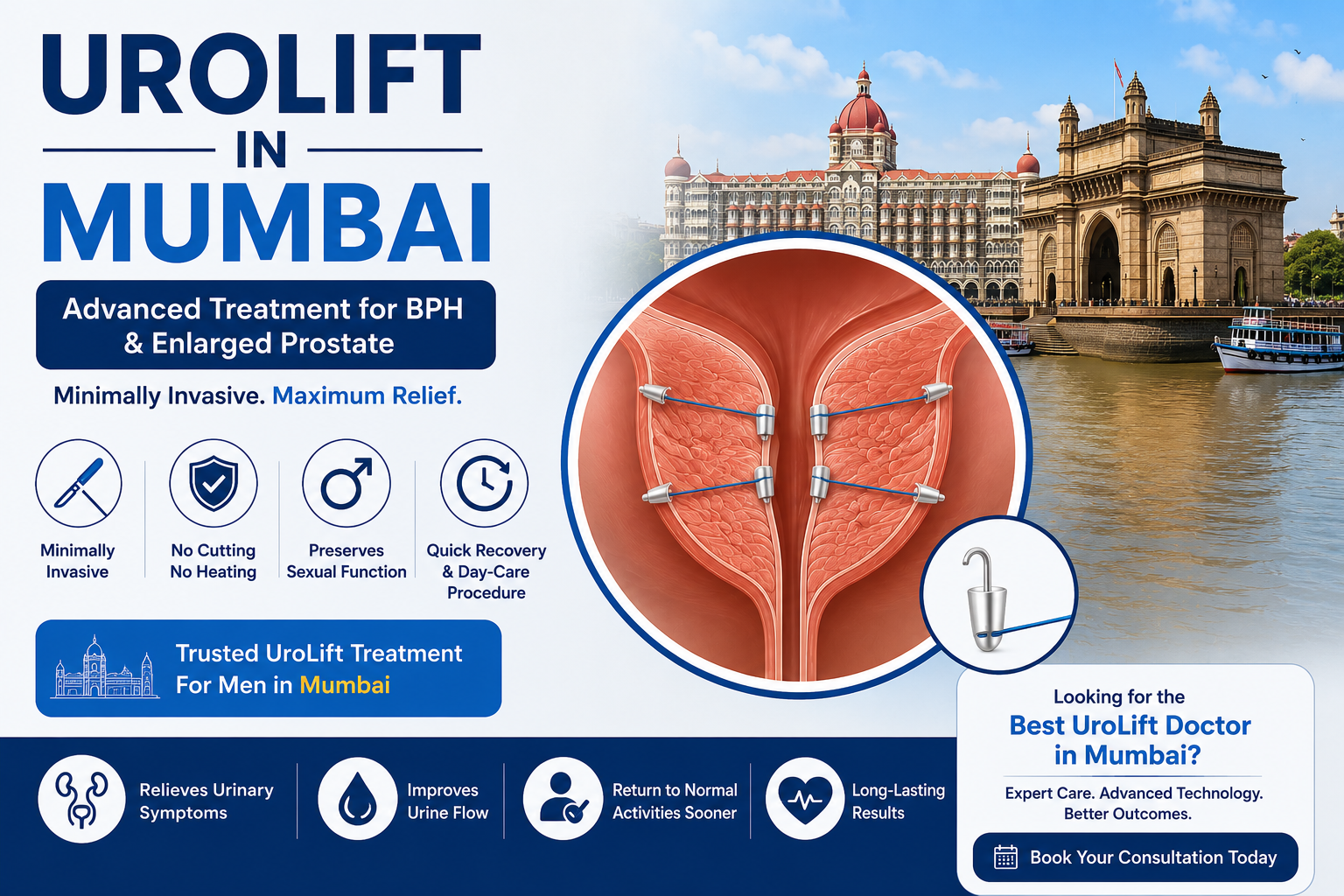 UroLift in Mumbai advanced minimally invasive treatment for BPH and enlarged prostate with quick recovery