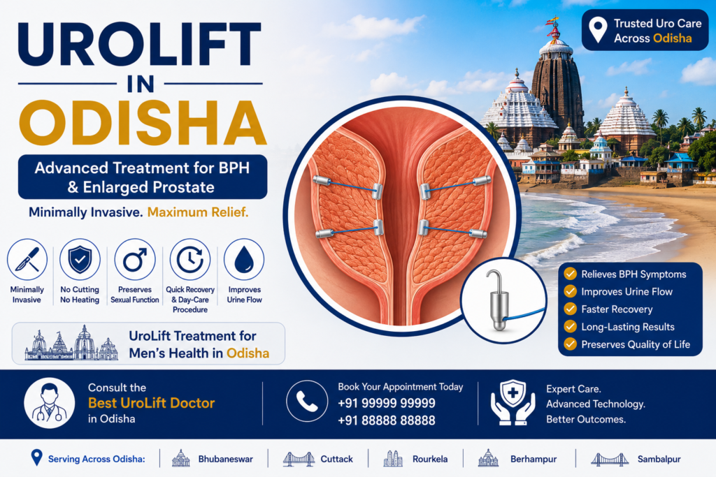 UroLift in Odisha: Advanced Treatment for BPH & Enlarged Prostate (Complete Guide 2026)